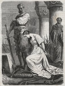 Mort de Katherine Howard, épouse de Henry VIII gravure 1864 - Catherine Howard (Katherine ou Katheryn)