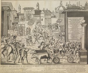 La grande peste de Milan de 1630. Vers 1835