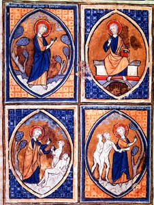 Différentes étapes de la création du monde représentées en mandorles - Unknown artist