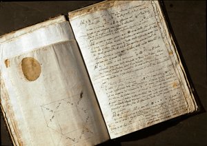 Double page de Medicea Sidera ou Pianeti Medicei, manuscrit de l