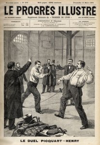 Affaire Dreyfus : Le duel entre le lieutenant-colonel Georges Picquart (1854-1914) et Hubert Henry (1846-1898) - Unknown artist