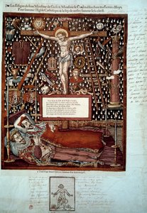 Effigies de Henri Ier de Lorraine, 3e duc de Guise (1550-1588) et de son frère Louis II de Guise, cardinal de Lorraine (1555-1588) assassinés à Blois les 23 et 24 décembre 1588 sur ordre de Henri III. Gravure du XVIe siècle