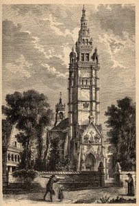 Église Notre-Dame de Croaz Batz à Roscoff - Finistère - Bretagne - gravure dans « PATRIE » - DESCRIPTION PICTURESQUE DE LA FRANCE EN 6 VOLUMES PAR LUCIEN HUARD - fin 19ème siècle - Unknown artist