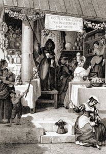 Gravure représentant la fête de la Befana