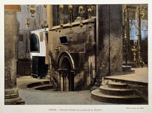 Entrée de la grotte de la nativité à Bethléem, fin 19ème siècle