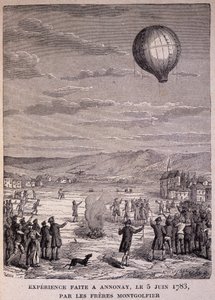 Expérience faite à Annonay le 5 juin 1783 par les frères Montgolfier - dans «Les Contemporains», n.d. fin 19e siècle - Unknown artist