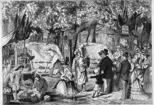 Fête des Loges : Une rôtisserie installée dans la forêt de Saint-Germain près de Paris