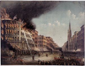 Incendie du musée américain de Barnum, New York (?)