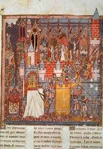Première croisade : le siège et la prise de Jérusalem par les croisés menés par Godefroy de Bouillon en 1099 - Unknown artist