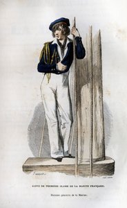 Élève de première classe de la marine française. Dans "Histoire générale de la marine" sous la direction de M. Van Tenac