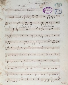Première page de la partition musicale de l