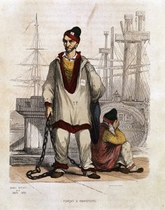 Forçat à perpétuité - dans "Les Bagnes: histoire, types, mœurs, mystère" par Maurice Alhoy, éd. Gustave Havard, Paris - Unknown artist
