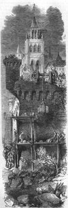 François de Guise (1519-1563), nommé gouverneur de Metz par le roi Henri II de France, force Charles V, empereur du Saint-Empire germanique à lever le siège de Metz en 1552. Gravure du XIXe siècle. - Unknown artist