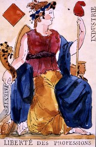 Liberté des professions - Carte de jeu révolutionnaire - Unknown artist
