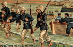 Les troupes françaises débarquent à Majunga à Madagascar en 1895 - Unknown artist