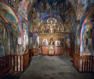 Murs fresqués (1192), Église Panayia Tou Araka (Église de Notre-Dame de Pois), Lagoudhera, Monts Troodos, Chypre
