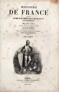 Frontispice de « Histoire de France » par Anquetil. 1838