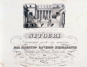 Frontispice de Nitocri, opéra par Mercadante