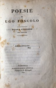 Frontispice de « Poésie » par le poète et dramaturge italien Ugo Foscolo (1778-1827) 1822 - Unknown artist