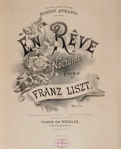 Frontispice de la partition En rêve par Franz Liszt (1811-1886) XIXe siècle Bologne, musée civique de la musique