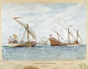 Galère et galion du 15ème siècle