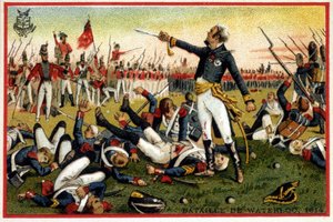 Le général Cambronne à la bataille de Waterloo (1815) - chromo., fin 19ème siècle - Unknown artist