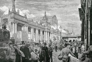 Empire allemand ou Second Reich (1871-1918) : Manifestation socialiste sur la place du marché de Berlin, 25 février - Unknown artist
