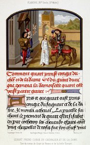 Girart prend congé du chevalier et de la dame - fac-similé d