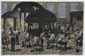 Usine de soufflage de verre - Unknown artist