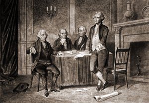Gouverneur Morris (1752-1816), avec Adams, Hamilton et Jefferson.