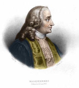 Guillaume Chrétien par Lamoignon de Malesherbes (1721-1794). Politicien français. Gravure de 1852 - Unknown artist