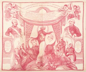 Mouchoir commémorant George III et Édouard, Duc de Kent