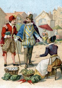 Henri IV Roi de France (1553-1610) dans ses promenades à Paris.