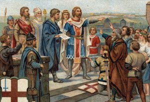 Épisodes historiques de villes célèbres : Alfred le Grand (849-899) rend Londres à ses anciens habitants (886), la "Paix d