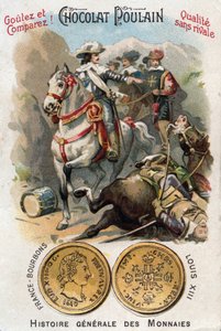Histoire de France : Guerre de la Succession de Mantoue (1628-1631) pendant la guerre de Trente Ans. La bataille du Pas de Suze (Suse) représentant le roi Louis XIII (1601-1643) et le cardinal Richelieu (Armand Jean du Plessis)