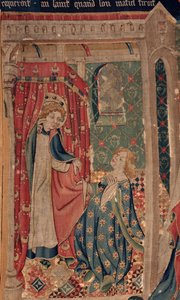 Histoire de Saint Piat et Saint Éleuthère, Scène 11 : Les tentations de Saint Éleuthère (détail) - Unknown artist