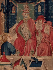 Histoire de Saint Piat et Saint Éleuthère, Scène 9 : Saint Éleuthère est confirmé comme évêque de Tournai (détail)