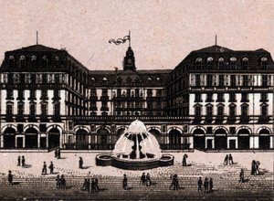 Hôtel Frankfurter Hof à Francfort, Allemagne dans « Le Monde Illustré 168 vues » sans date (fin XIXe siècle)