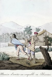 Comment arrêter un coupable en Abyssinie - gravure