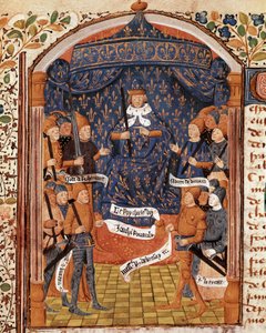 Guerre de Cent Ans : « Le roi Charles VII entouré de hauts dignitaires et Jeanne d