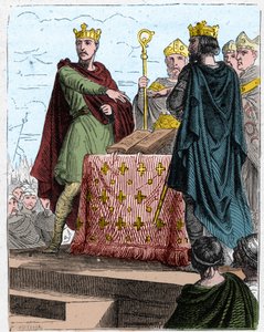 Guerre de Cent Ans : Traité de Brétigny le 8 mai 1360, au château de Brétigny (près de Chartres), entre les plénipotentiaires du roi Édouard III d