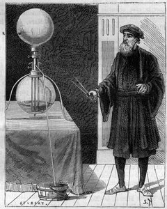 Invention hydraulique : Machine hydraulico-pneumatique. Gravure dans "La Nature"