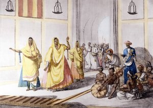 Culture et civilisation indiennes : danseuse et musique traditionnelle, Inde.