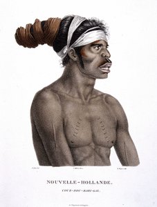 Indigène Cour-Rou-Bari-Gal de Nouvelle-Hollande - dans « Voyage de découvertes aux terres australes » par MM. Lesueur et Péron
