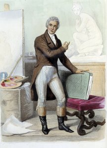 Jacques Louis David peintre et dessinateur français (1748-1825) dans éd. Mennechet, "Le Plutarque français" - Unknown artist