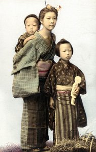 Enfants japonais, fin du 19e siècle