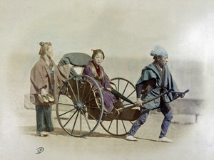 Pousse-pousse japonais, vers 1900 - Unknown artist