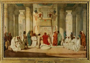Joseph interprète les rêves du pharaon (peinture sur toile)
