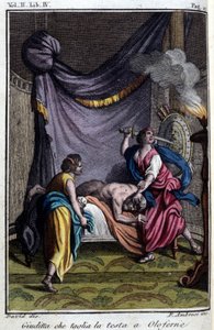 Judith coupe la tête de Holoferne.