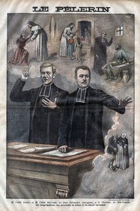Jules Auguste Lemire (1853-1928) et Hippolyte Gayraud (1856-1911), ecclésiastiques et hommes politiques français, députés - gravure dans "Le Pèlerin" de 1899
